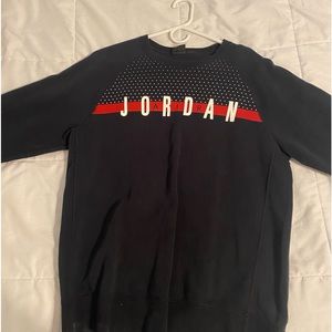 Large black Jordan crew neck sweater